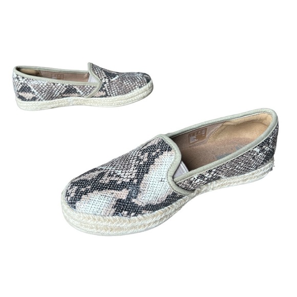 Clarks Collection Soft Cushion Azella Theoni Snakeskin Print Espadrilles, Sz 8.5 - Picture 3 of 9